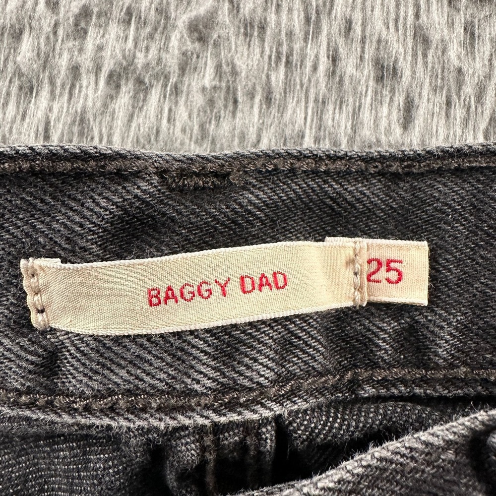 Levis Jeans Womens 25 Baggy Dad W25 L30 Black Washed High Rise‎ Straight Relaxed - Picture 5 of 16
